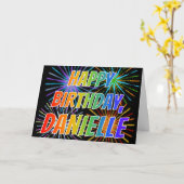 名の"DANIELLE"のおもしろい"ハッピーバースデー" カード (黄色い花)