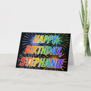 名の"STEPHANIE"のおもしろい"ハッピーバースデー" カード