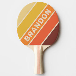 名はっきりしたストライプの付きレトロ 卓球ラケット