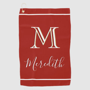  名はっきりした前がユニーク3色の明るい ゴルフタオル