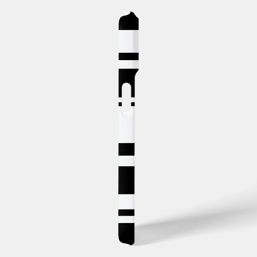 名はっきりした前が白黒のストライプパターン Case-Mate iPhoneケース (裏面 / 右)