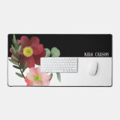 名はっきりした前の大きなブルゴーニュ花 デスクマット (キーボード&マウス)