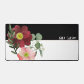 名はっきりした前の大きなブルゴーニュ花 デスクマット (正面)