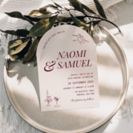 名はっきりした前アーチ赤面ワ結婚イン 招待状