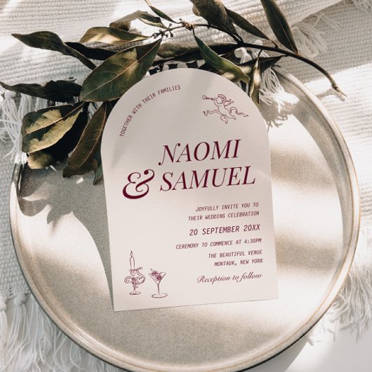 名はっきりした前アーチ赤面ワ結婚イン 招待状