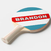 名はっきりした前ストライプの付きサンダーバード 卓球ラケット (正面アングル)