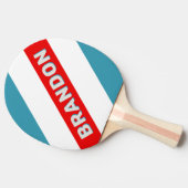 名はっきりした前ストライプの付きサンダーバード 卓球ラケット (横)