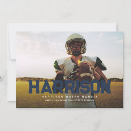 名はっきりした称大学院アスリートネイビー・ブルー・グラード 招待状