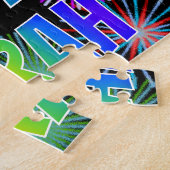 名は「SARAH」、おもしろいは「ハッピーバースデー」 ジグソーパズル (側面)