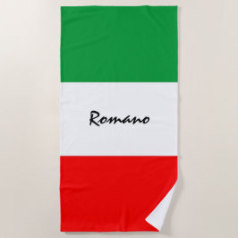 名イタリアン前イタリア国旗 ビーチタオル