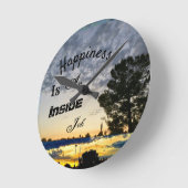 名インスパイア勝の時計 ラウンド壁時計 (傾斜)