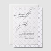 名エレガントスタイリッシュ前結婚名 ベラム紙招待状 (オフセット (招待状))