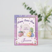 名エレガントパーソナライズされたハッピーイースター日Hoid シーズンカード (スタンド正面)