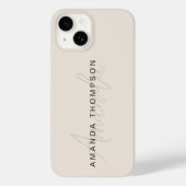 名エレガントパーソナライズされたモダン前モノグラム Case-Mate iPhoneケース (裏面)
