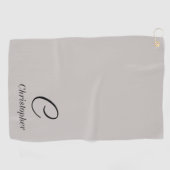 名エレガントパーソナライズされた前とイニシャルゴルフタオル ゴルフタオル (横)