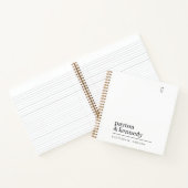 名エレガントパーソナライズされた前のイベント計結婚画 ノートブック (内部)