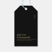 名エレガントパーソナライズされた前結婚感謝 ギフトタグ (正面)