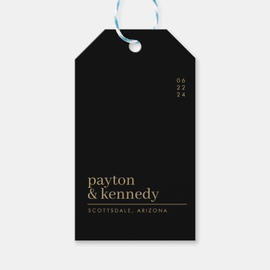 名エレガントパーソナライズされた前結婚感謝 ギフトタグ (正面)