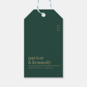 名エレガントパーソナライズされた前結婚感謝 ギフトタグ (正面)