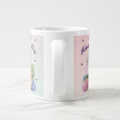 名エレガントパーソナライズされた名ハッピーイースター日 ジャンボコーヒーマグカップ (裏面)