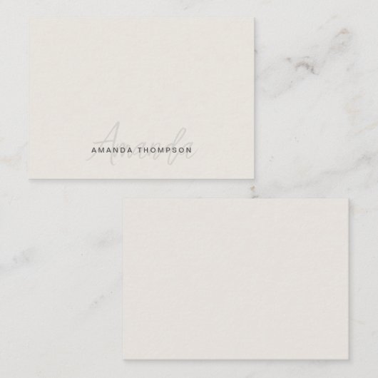 名エレガントモダンパーソナライズされた付きプロフェッショナル ノートカード (正面/裏面)