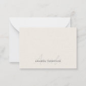 名エレガントモダンパーソナライズされた付きプロフェッショナル ノートカード (正面)