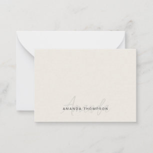 名エレガントモダンパーソナライズされた付きプロフェッショナル ノートカード