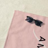 名エレガントモダン前のパーソナライズされたモノグラム ビーチタオル (インサイチュ)