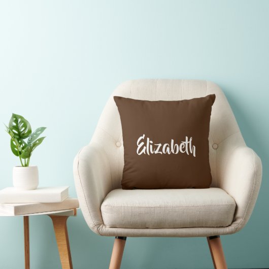 名エレガントモダン前を茶色のテンプレートで置き換える クッション (椅子)