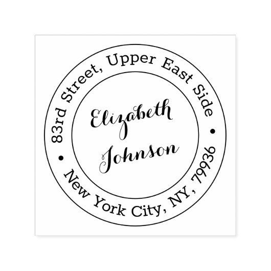 名エレガントモダン差出人住所パーソナライズされた セルフインキングスタンプ (デザイン)