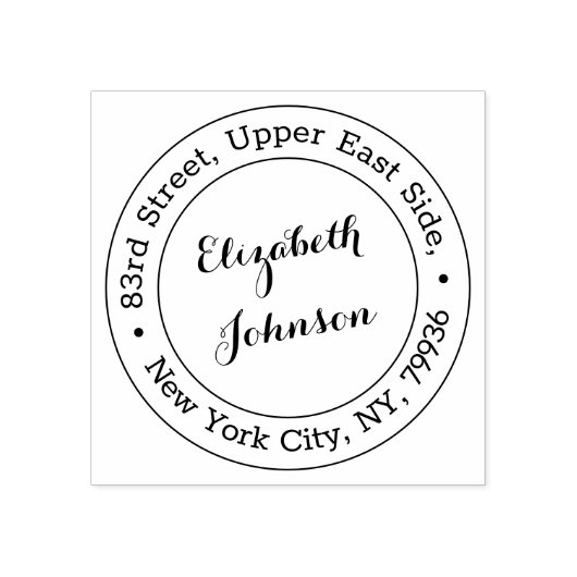 名エレガントモダン差出人住所パーソナライズされた ラバースタンプ (インプリント)