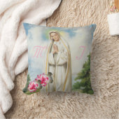 名エレガントモノグラムの前バラ装飾用クッション クッション (ブランケット)