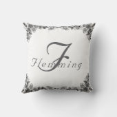 名エレガントモノグラムの前バラ装飾用クッション クッション (裏面)