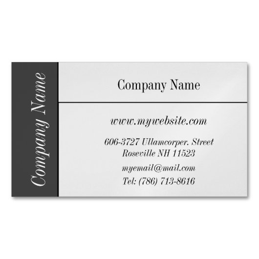 名エレガント刺磁石 マグネット名刺 (正面)