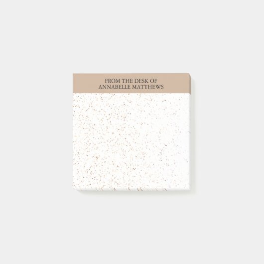 名エレガント前の机からのベージュ  ポストイット (正面)