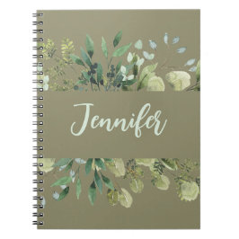 名エレガント前の植物体離れのパステル ノートブック