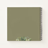 名エレガント前の植物体離れのパステル ノートブック (裏面)