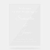 名エレガント前の結婚スクリプトのエントリ アクリルサイン (正面)