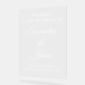 名エレガント前の結婚スクリプトのエントリ アクリルサイン (傾斜)