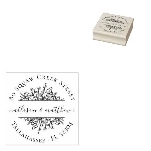 名エレガント前の結婚フローラヴィンテージ ラバースタンプ (押印)