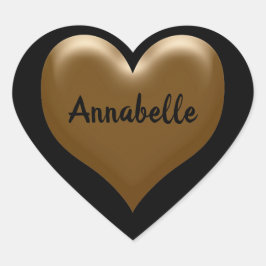 名エレガント前ハートの金ゴールドシール ハートシール