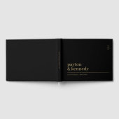 名エレガント前パーソナライズされた披露宴 ゲストブック (全面)