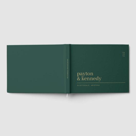 名エレガント前パーソナライズされた披露宴 ゲストブック (全面)