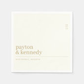 名エレガント前パーソナライズされた披露宴 スタンダードカクテルナプキン (正面)