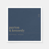 名エレガント前パーソナライズされた披露宴 スタンダードカクテルナプキン (正面)