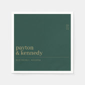 名エレガント前パーソナライズされた披露宴 スタンダードカクテルナプキン (正面)