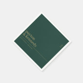 名エレガント前パーソナライズされた披露宴 スタンダードカクテルナプキン (角)