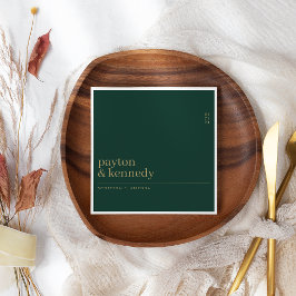 名エレガント前パーソナライズされた披露宴 スタンダードカクテルナプキン