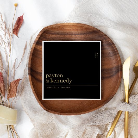 名エレガント前パーソナライズされた披露宴 スタンダードカクテルナプキン