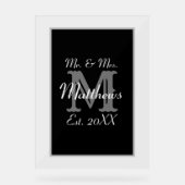 名エレガント前ブラック アクリルサイン (正面)